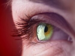 Woman's eye - macro Stock Footage