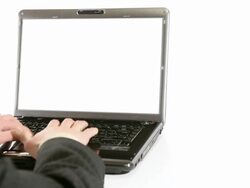 Typing on Laptop Stock Footage