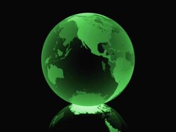 Earth 01 Green on Black Spinning Business Vectorized Stock Footage