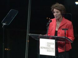 SPEECH - Cynthia Blumenthal talks about her husband Senator Richard Blumenthal being honored, she states this is a very important cause to him  at Jazz at Lincoln Center Stock Footage