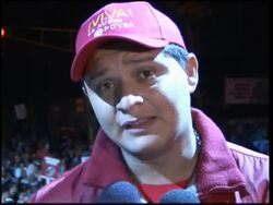 WRAP Oil minister and oil co. president address Congress,  protest against Exxon News Clip