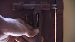 Doors were locked and open to freedom Stock Footage