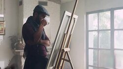 Young artist Stock Footage