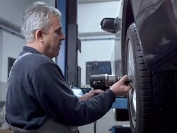 Tightening The Nuts On A Car Wheel Stock Footage