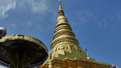 Wat Phrathat Chae Haeng Buddhist Temple in Nan Province Stock Footage