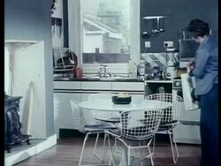 Woman in kitchen, archive Stock Footage