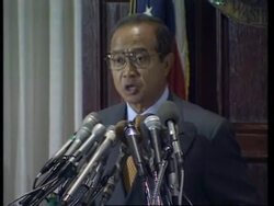 USA: OUSTED CAMBODIAN PM PRINCE RANARIDDH APPEALS UPDATE News Clip