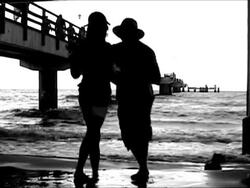 Dancing salsa under the bridge Stock Footage