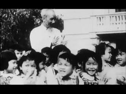 Ho Chi Minh propaganda film produced in Cuba Stock Footage