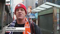 In Times Square, Super Bowl fans showed their excitement for Sunday's game between the Denver Broncos and the Seattle Seahawks. (Feb. 1) News Clip