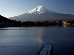 he Majestic Mt Fuji near Lake Kawaguchi, Japan, Asia Stock Footage