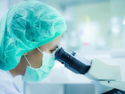 Scientist and bio lab experiment Stock Footage