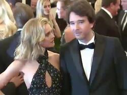 Natalia Vodianova and guest at "Schiaparelli And Prada: Impossible Conversations" Costume Institute Gala Stock Footage