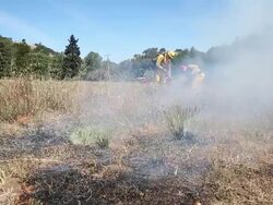 California Firefighters Undergo Training For Controlled Burns During Wildfires Stock Footage