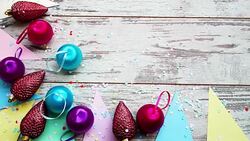 New Year and Christmas background Stock Footage