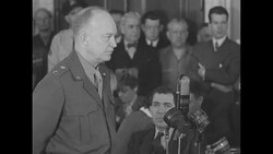 General Eisenhower giving testimony before Senate Military Affairs Committee in Washington, DC, regarding unification of armed forces News Clip