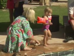 Tori Spelling, Stella Spelling at the Tori Spelling and Sony NEX Cameras Host Back-to-School BBQ at Los Angeles CA. (Footage by WireImage Video/GettyImages) Stock Footage