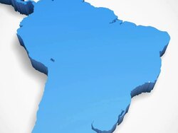 3D World Map Zoom Brazil 1 Stock Footage