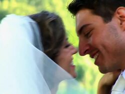 HD: Newlyweds Kissing Stock Footage