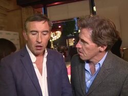 INTERVIEW - Steve Coogan and Rob Brydon on why they love Michael Caine and 'The Trip' at A Night Out Withâ€¦ Sir Michael Caine Stock Footage
