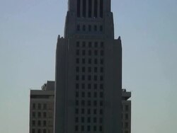 Los Angeles: Downtown City Hall / Civic Center, Pull Out Stock Footage