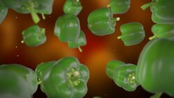 Green Bell Pepper Stock Footage