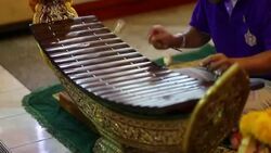 Ancient thai style xylophone Stock Footage
