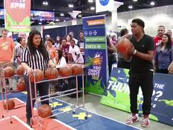 Jonathan at NICKELODEON HOSTS BASKETBALL TRYOUTS FOR KIDSâ€™ CHOICE SPORTS 2015 â€œTRIPLE SHOT CHALLENGEâ€ Stock Footage