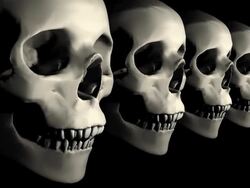 (Loop) Halloween Skulls Stock Footage