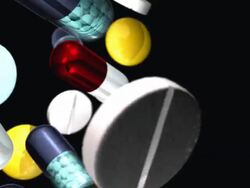 Assortment of pills and tablets Stock Footage