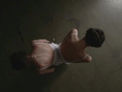 above view of two ballerinas back to back Stock Footage