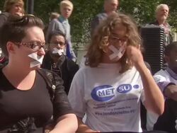 Students Protest of Ban at Metropolitan University News Clip