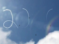 Sky Writing Smoke Trail - 2020 (Full HD) Stock Footage