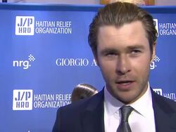 INTERVIEW - Chris Hemsworth on supporting his friend Sean Penn and the cause at 3rd Annual Sean Penn & Friends 'Help Haiti Home' Gala Presented By Giorgio Armani To Benefit J/P Haitian Relief Organization Stock Footage