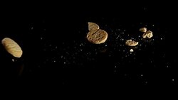 Milk Cookies Drop in slow-motion Stock Footage