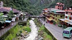 Aguas Calientes also known as Machu Picchu City, Peru Stock Footage