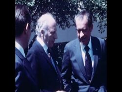 SYND 13 7 73 PRESIDENT NIXON MEETS WEST GERMAN VICE CHANCELLOR SCHEEL IN WASHINGTON Instructional Video