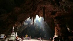 People came to repest Temple Stock Footage