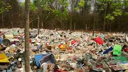 Plastic Landfill Stock Footage