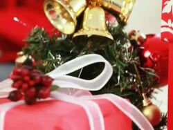 Christmas decoration detail Stock Footage