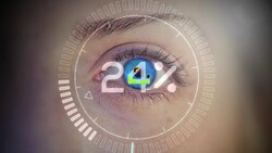Eye Countdown. HD Stock Footage