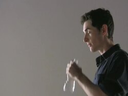 Environment:Man Spits Out Bad Water Stock Footage