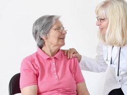 Senior woman visit a doctor Stock Footage