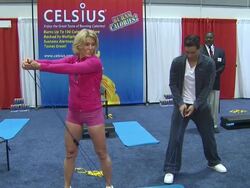 Andrea Metcalf, Mario Lopez at the Celsius Sponsors NBC Alive & Well L.A. Event at Los Angeles CA. (Footage by WireImage Video/GettyImages) Stock Footage