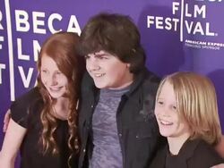 Carolina Andrus, Josh Flitter and Christian Martyn at the Premiere Of 'Snowmen' - 9th Annual Tribeca Film Fest at New York NY. (Footage by WireImage Video/GettyImages) Stock Footage