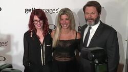 Megan Mullally, Nick Offerman at 2016 Clio Awards Stock Footage