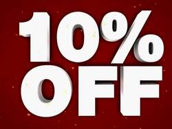 Discount 10 percent reduction animation Stock Footage