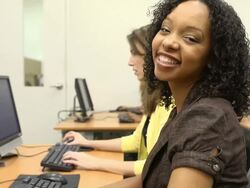 Portrait of Confident Female in Classroom Stock Footage