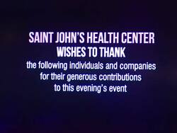 ATMOSPHERE: Signage at St. John's Health Center's Power Of Pink Benefiting The Margie Petersen Breast Center Stock Footage