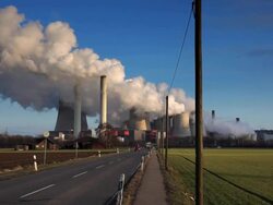 CRANE: Power station Stock Footage